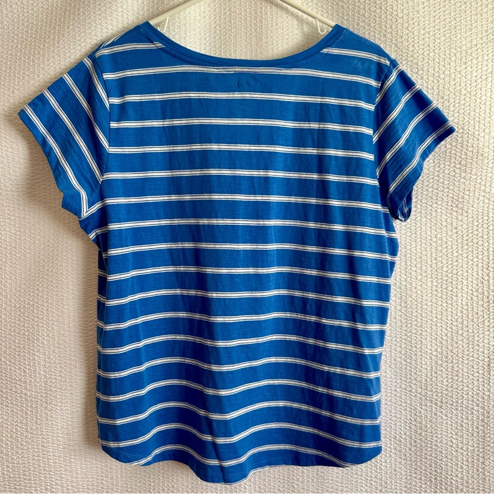 Sonoma Women's Blue White Short Sleeve Tee Size: XXL NWOT - Picture 2 of 6